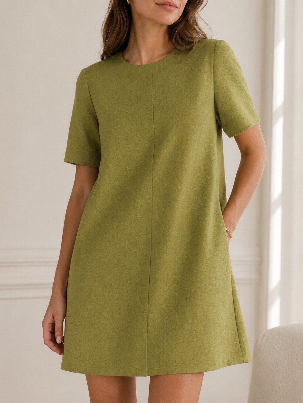 COS Wool Dress Olive